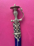 INDIAN WEDDING TALWAR- SILVER AND KOFTGIRI WORK-2
