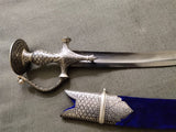 INDIAN WEDDING TALWAR- SILVER AND KOFTGIRI WORK