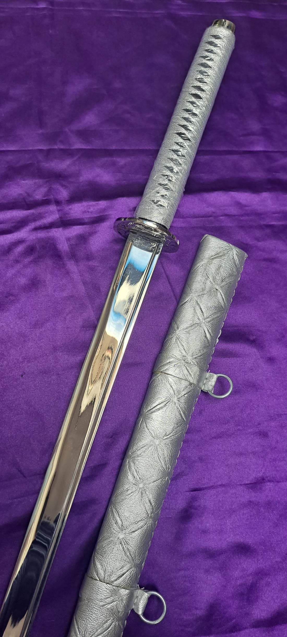 SILVER SAMURAI KATANA