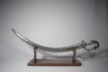 STYLISH SILVER CURVED KIRPAN-2