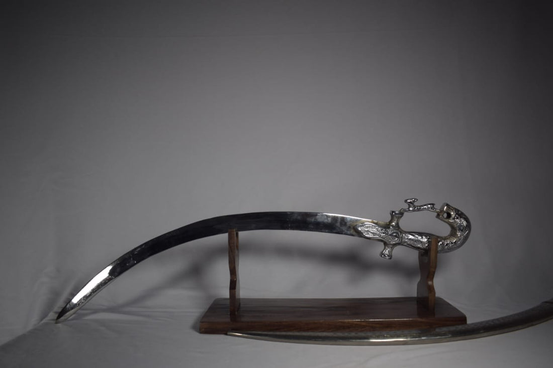 STYLISH SILVER CURVED KIRPAN-2