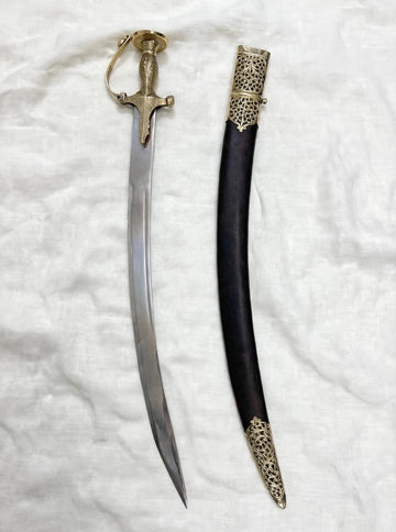 DECORATIVE BLACK TEGA-INDIAN SWORD