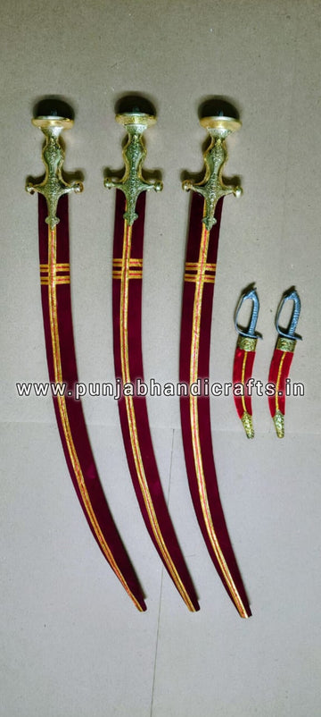SIROHI TALWAR 3 PCS  WITH 2 KATAR FREE