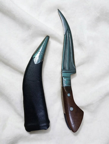 12-INCHES LEATHER COVER SARB LOH PECH KAVACH