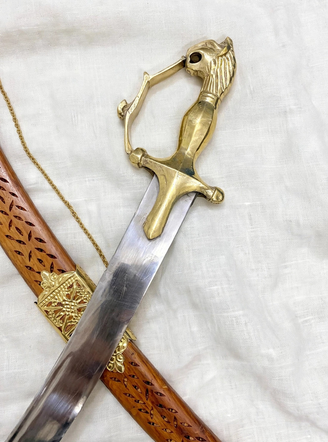 LION HEAD TEGA -INDIAN KIRPAN