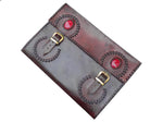 DUAL BELT STRAP WITH STONE LEATHER COVER JOURNAL - LJ-017