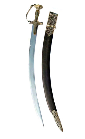 DECORATIVE BLACK TEGA-INDIAN SWORD
