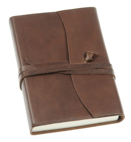 WAVE CUT TAN LEATHER COVER JOURNAL - LJ-020