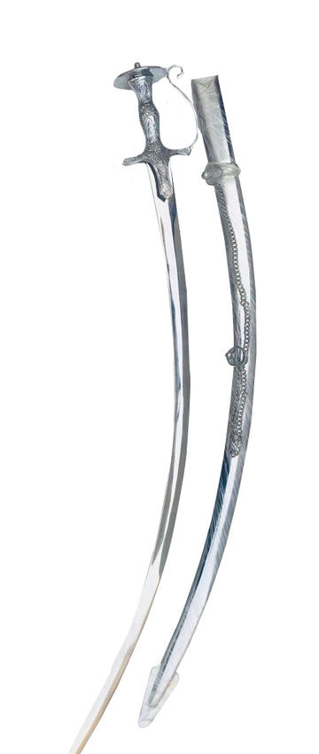 STYLISH SILVER CURVED KIRPAN