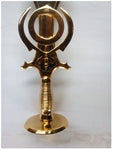 SIKH SWORD STRAIGHT GOLD PLATED