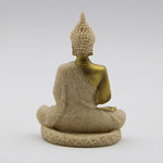 Sandstone Meditating Sitting Buddha Statue Sculpture Religious Handicrafts for Home Decoration