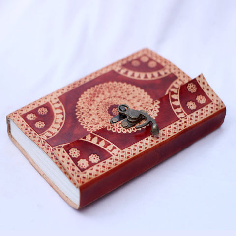 Patterned Cover Leather Journal - LJ-05