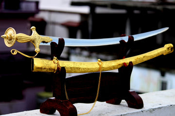 INDIAN WEDDING TALWAAR - GOLD INLAY