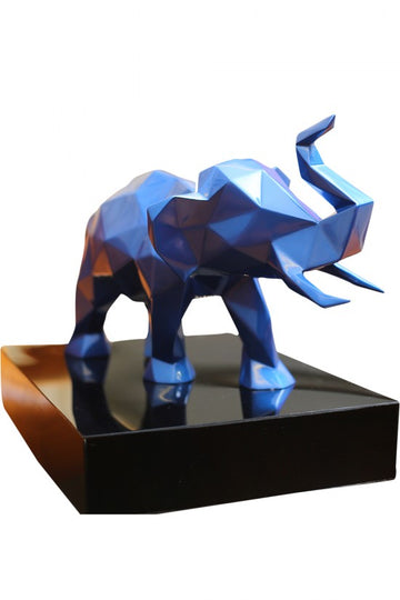 Blue Exquisite Elephant Sculpture