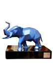 Blue Exquisite Elephant Sculpture