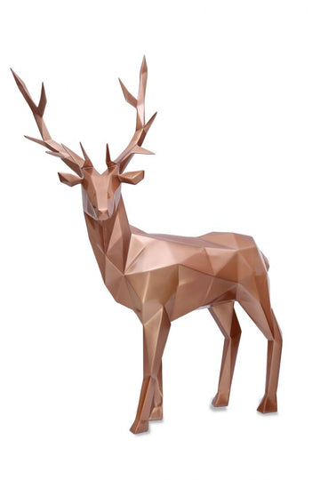 Copper Regal Reindeer Sculpture