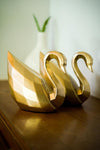 Gold Graceful Swan Sculpture