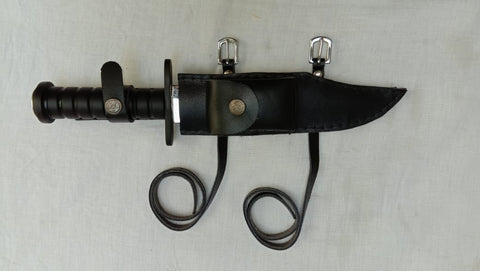 Bayonet Army Knife with Leather Belt Cover