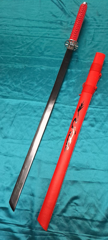 RED NINJA SWORD BLACK BLADE