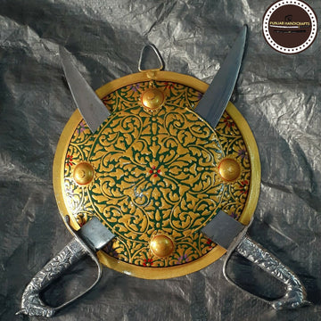 SMALL DHAL TALWAR SET SWORDS WITH SHIELD