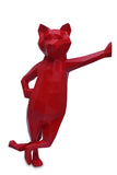 Red Cool Cat Sculpture