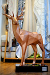 Copper Regal Reindeer Sculpture