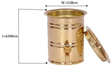 Brass Water Tank And Goat Glass Miniature Set For Role Play