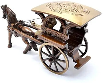 DECORATIVE BRASS HORSE CART